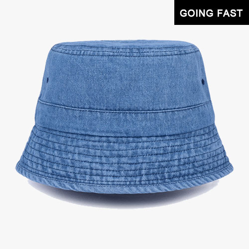 Denim Bucket Hat - Casual Outdoor Fishing Hiking Safari Boonie Hat