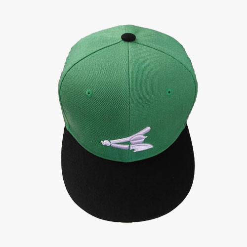 Green Cap with Black Peak