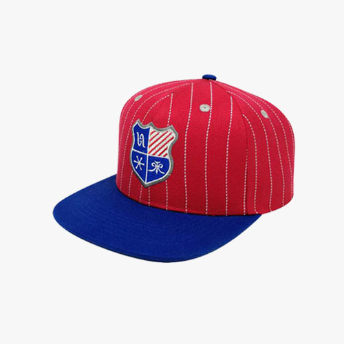 Vertical Striped Flat Visor Cap