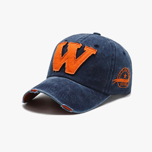 Washed Denim Worn-effect Cap