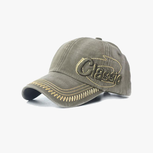 Water-washed 3D Embroidered Cap