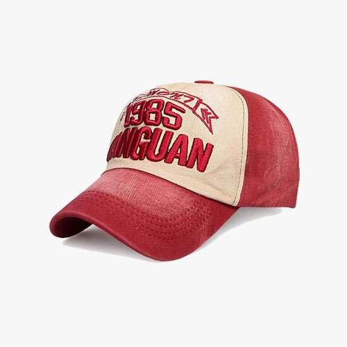 Water Wash Embroidery Women Cap