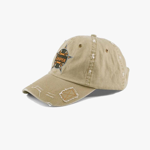 Washed Ripped Cotton Cap