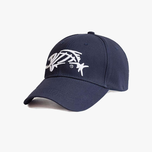 Embroidered Fish Bones Fishing Cap