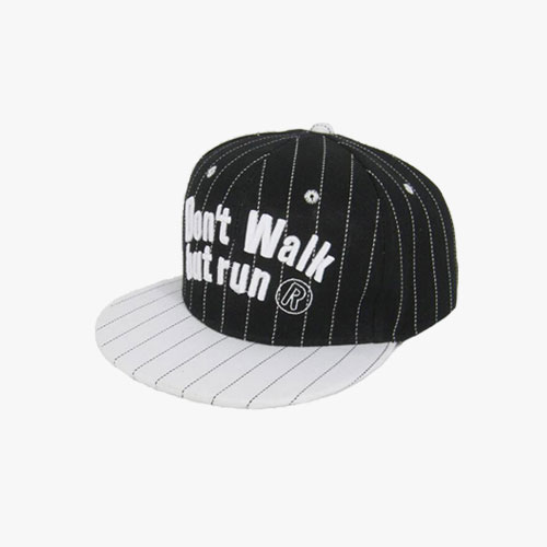 Flat Bill Stripes Hip Hop Snapback Cap