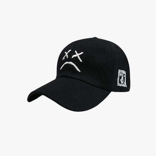 Adjustable Crying Face Embroidery Dad Cap