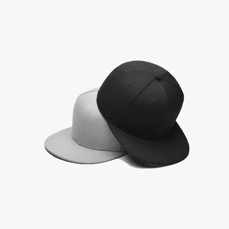 Flat Peak Snapback Plain Hip Hop Cap