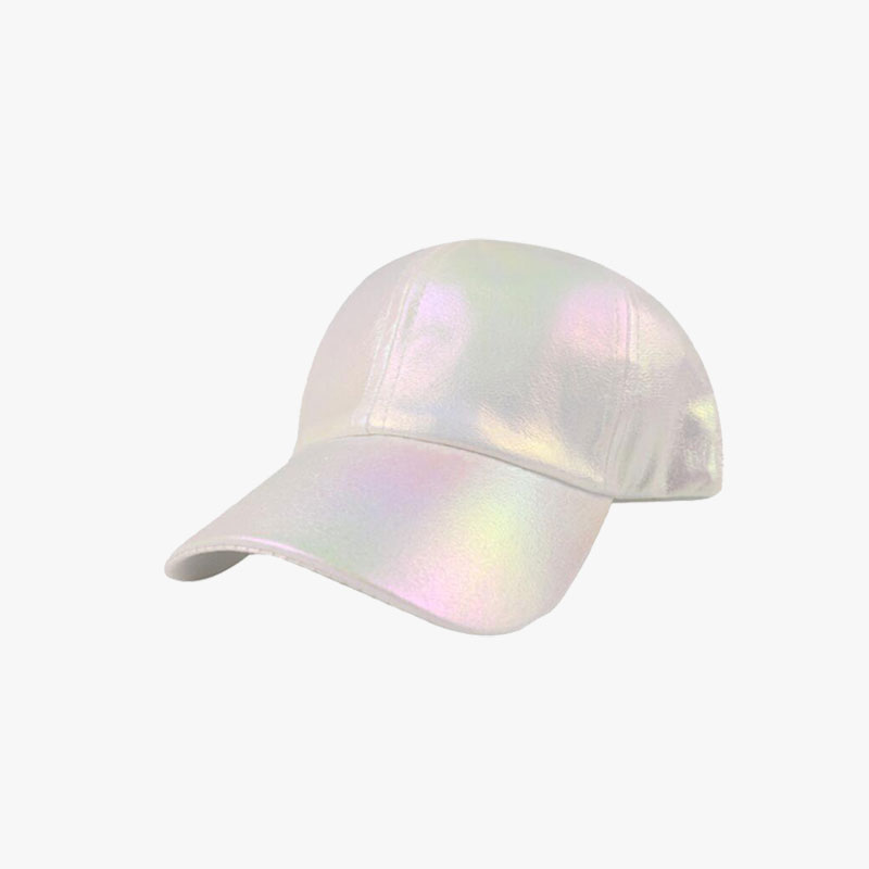 Glossy Rainbow Reflective Snapback Cap