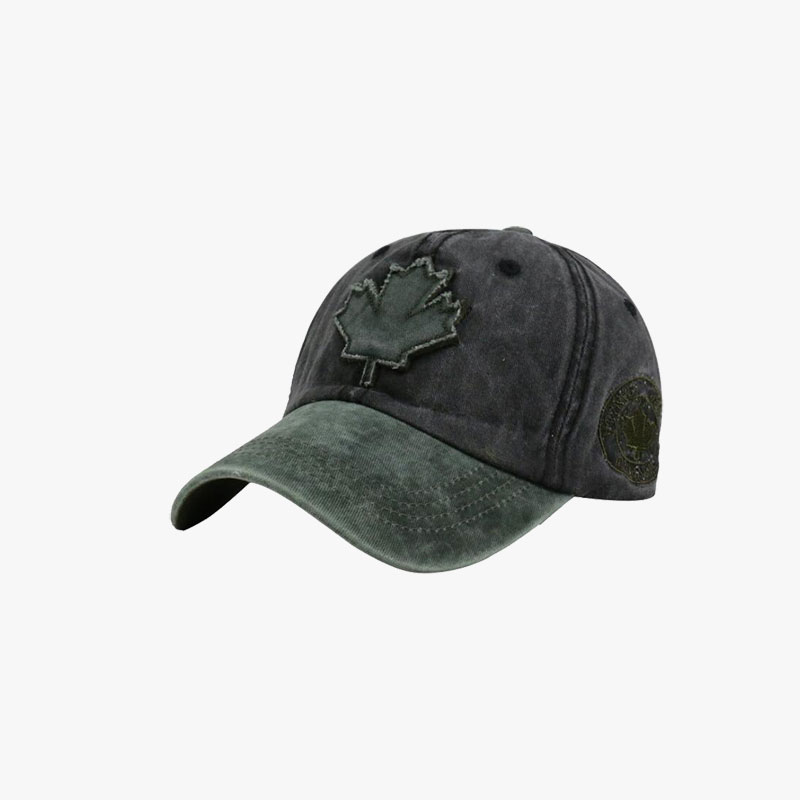 Washed Vintage Maple Leaf Patch Cap