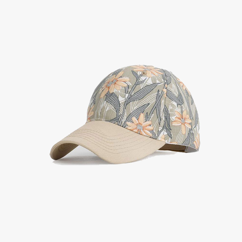 Women Pigment Dyed Cotton Breathable Cap Beach Style