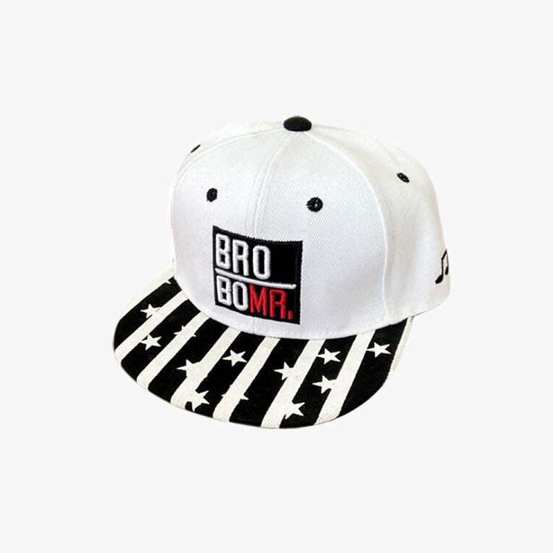 Unisex Hip-Hop Fashion Flat Bill Brim Adjustable Cap