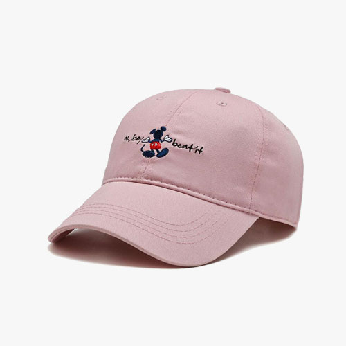 Pink Cap with Embroidered Logo