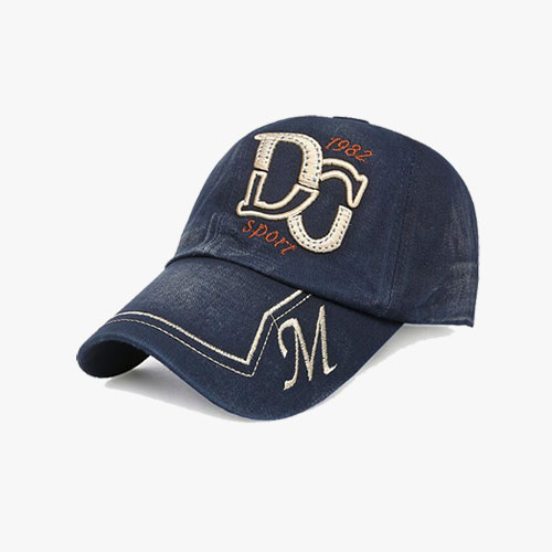 Water Wash Letters Embroidered Cap for Men and Women