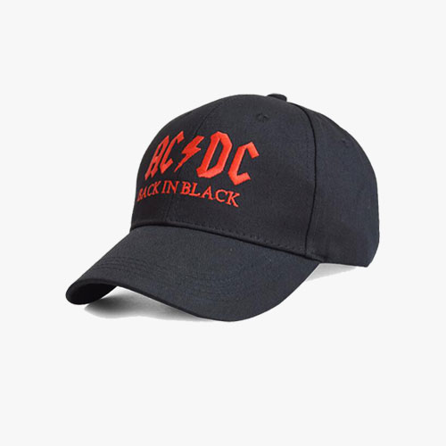AC/DC Voltage Red Stitch Black Cap