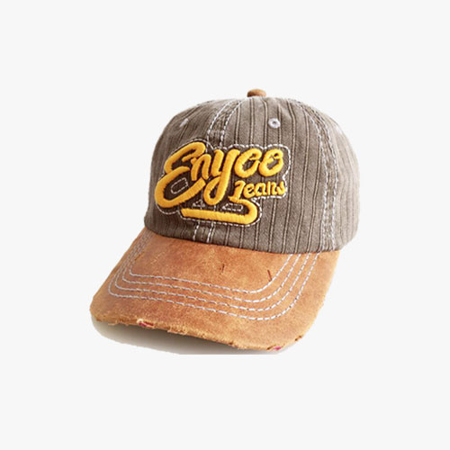 Canvas Ripped Adjustable Velcro Cap