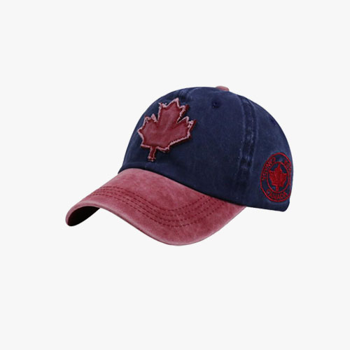 Maple Leaf Patch Washed Distressed Cap