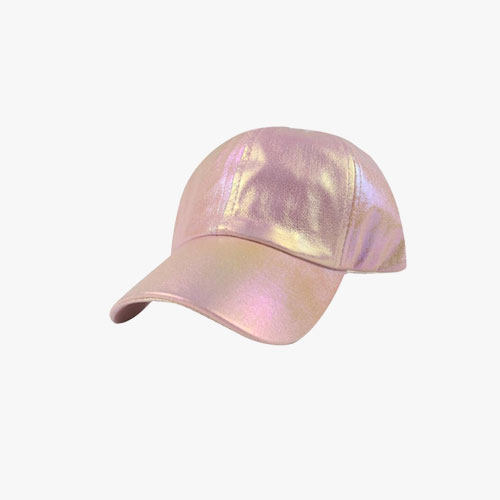 Laser Leather Rainbow Reflective Glossy Snapback Cap