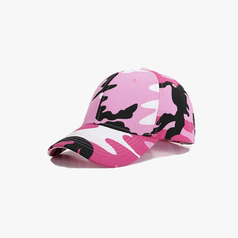 Red Camouflage Fashion Cap for Women